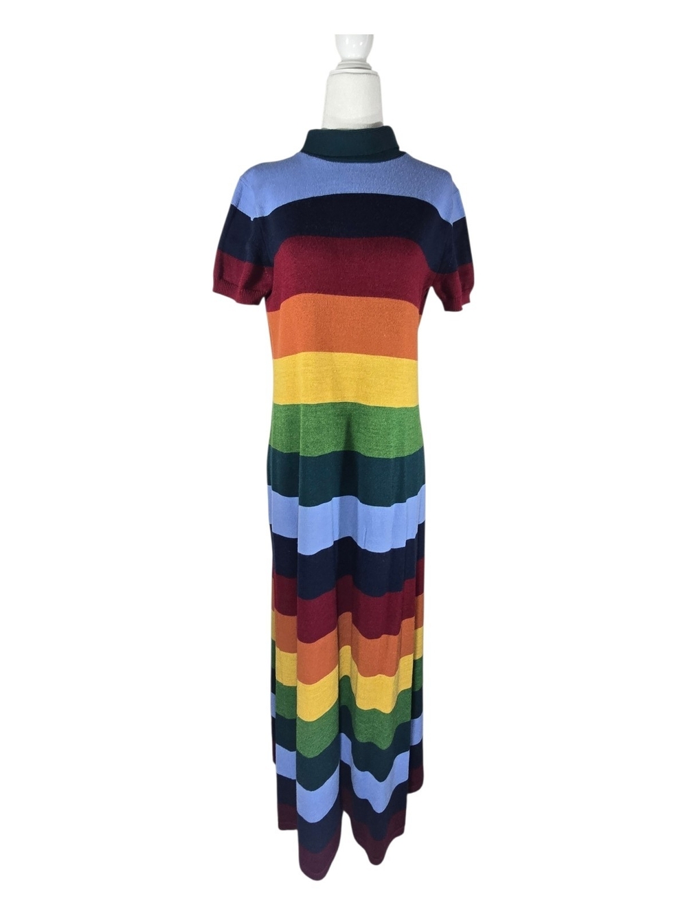STAUD Fox Rainbow Striped Sweater Maxi Dress - Picture 4 of 4